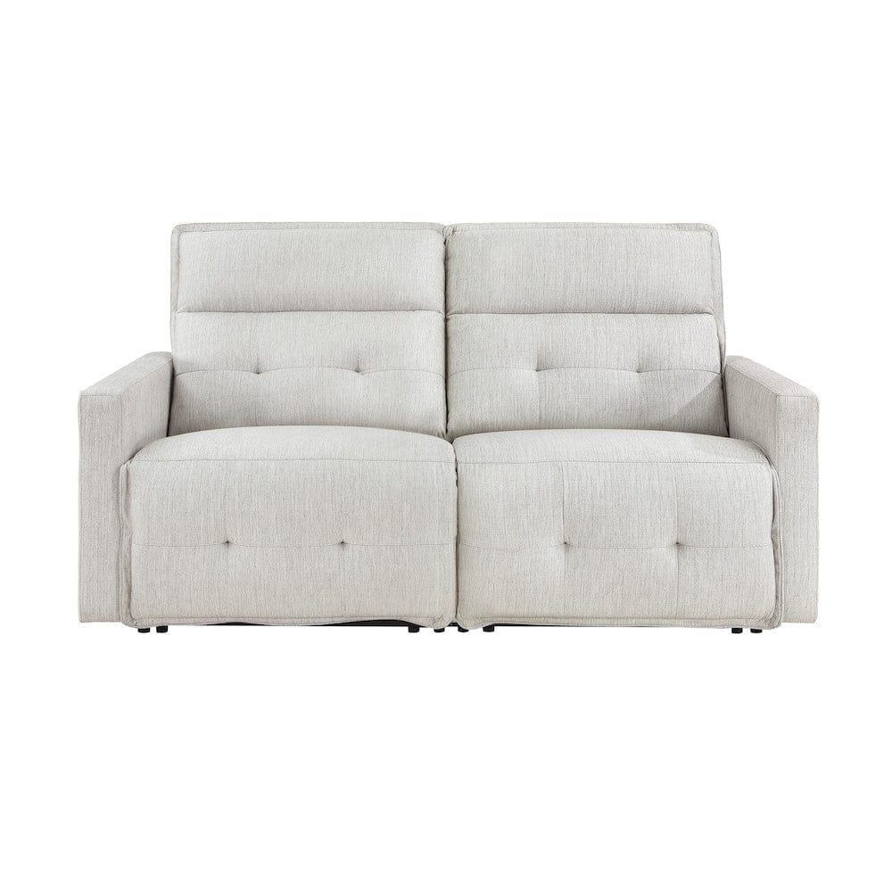 Homelegance  - Salida Power Double Reclining Love Seat W/ Power Headrests in White - 9444HMP-2PWHx  view 1