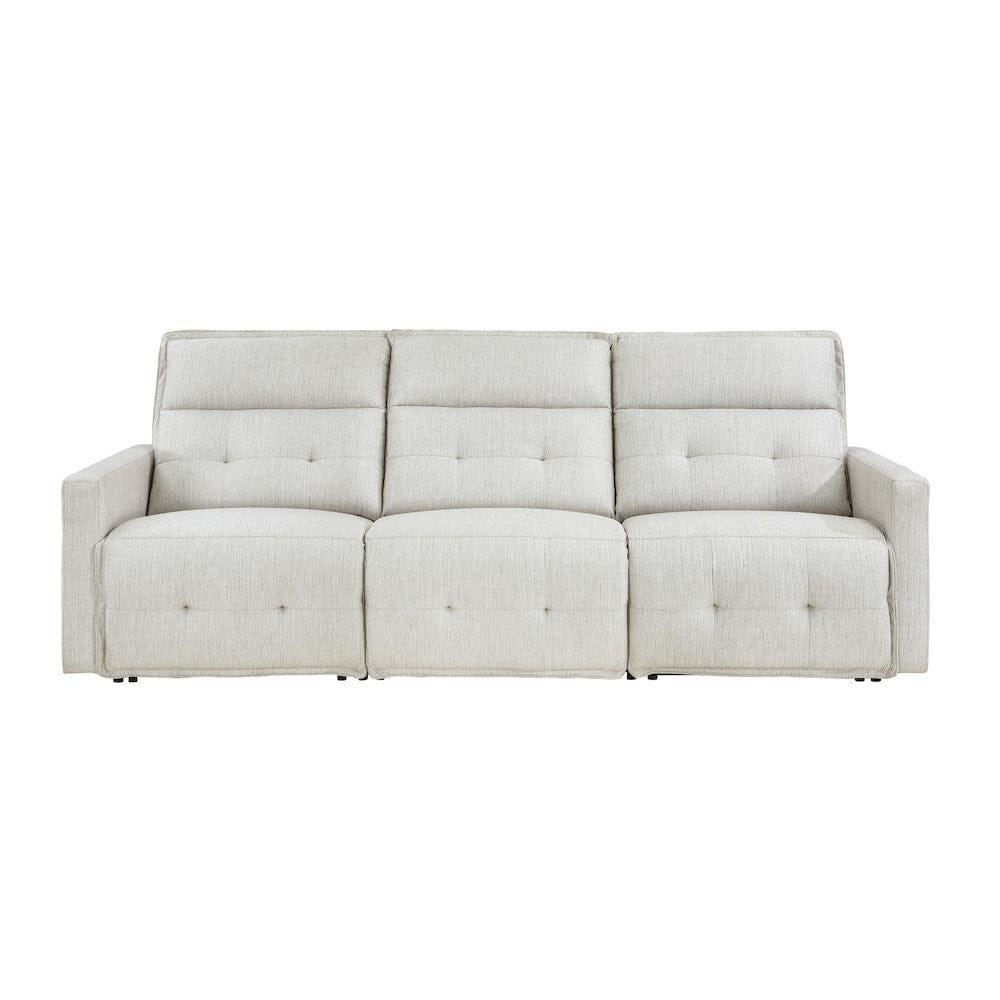 Homelegance  - Salida Power Double Reclining Sofa W/ Power Headrests in White - 9444HMP-3PWHx  view 1