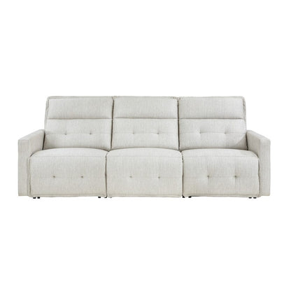 Homelegance  - Salida Power Double Reclining Sofa W/ Power Headrests in White - 9444HMP-3PWHx  view 1