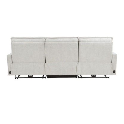Homelegance  - Salida Power Double Reclining Sofa W/ Power Headrests in White - 9444HMP-3PWHx  view 3