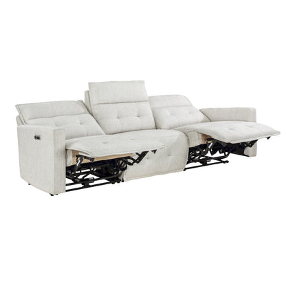 Homelegance  - Salida Power Double Reclining Sofa W/ Power Headrests in White - 9444HMP-3PWHx  view 4