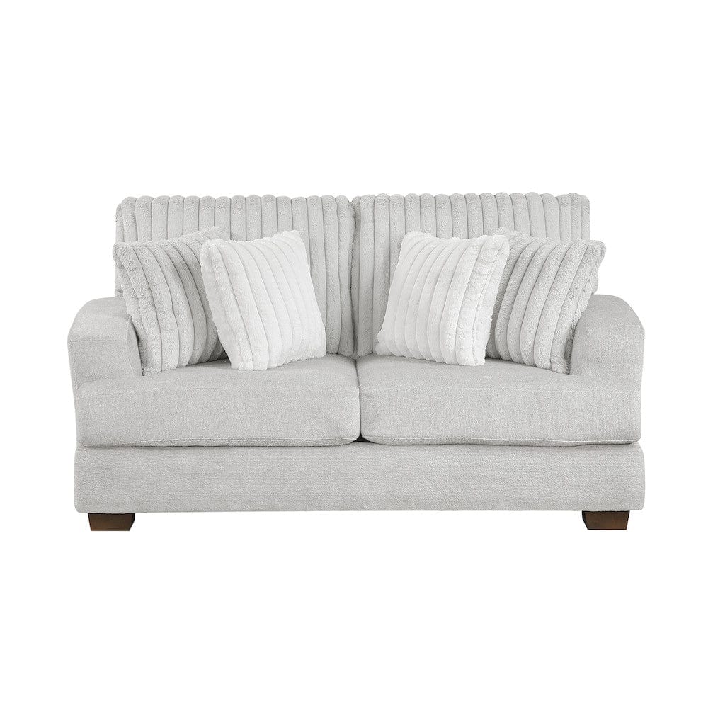 Homelegance  - Santiago Love Seat in Light gray - 9558LG-2  view 1