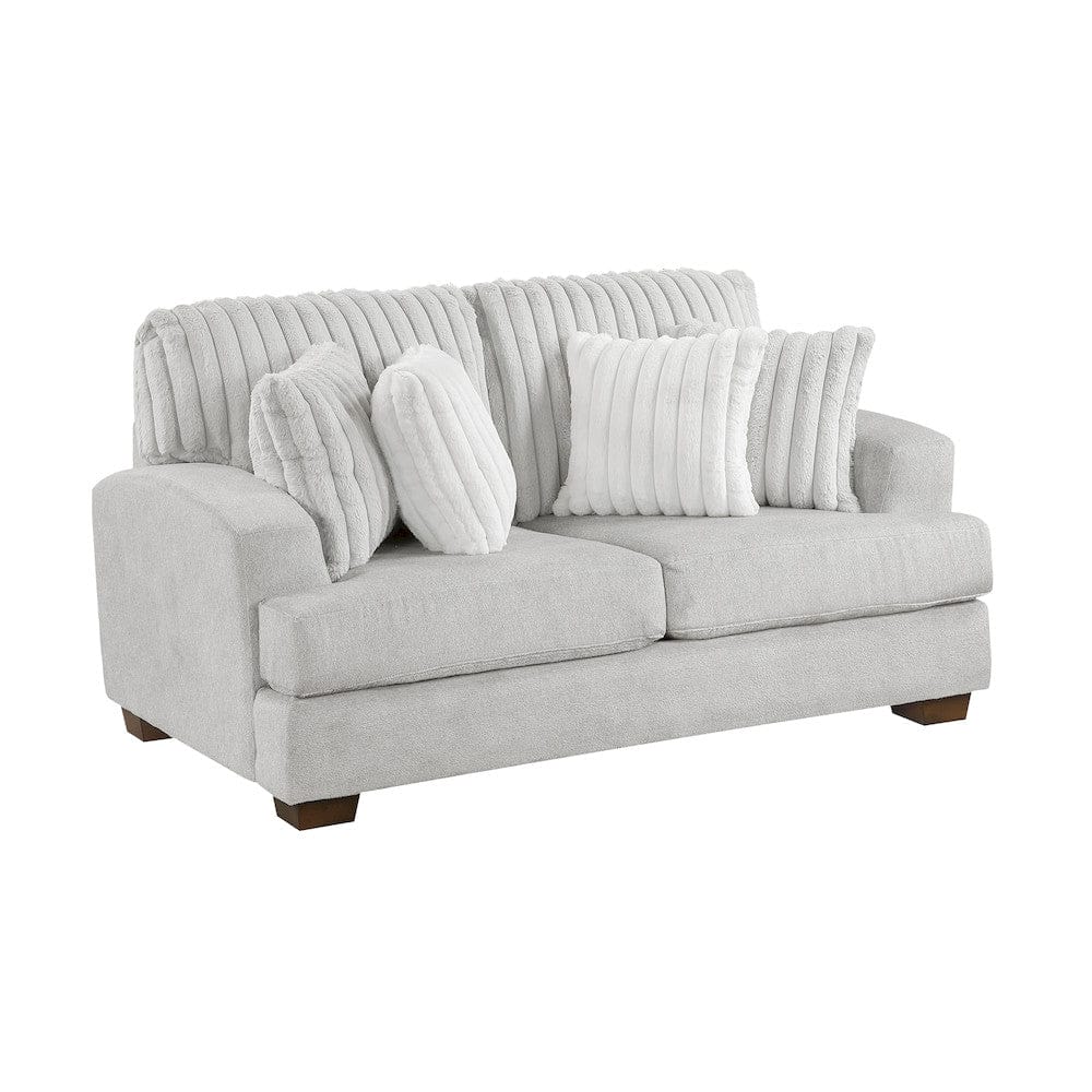 Homelegance  - Santiago Love Seat in Light gray - 9558LG-2  view 6