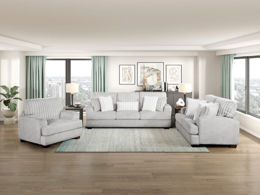 Homelegance  - Santiago Love Seat in Light gray - 9558LG-2  view 10