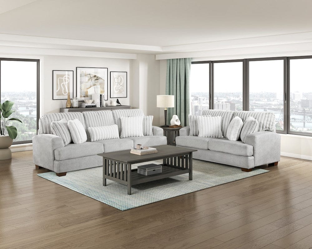 Homelegance  - Santiago Sofa in Light gray - 9558LG-3  view 7