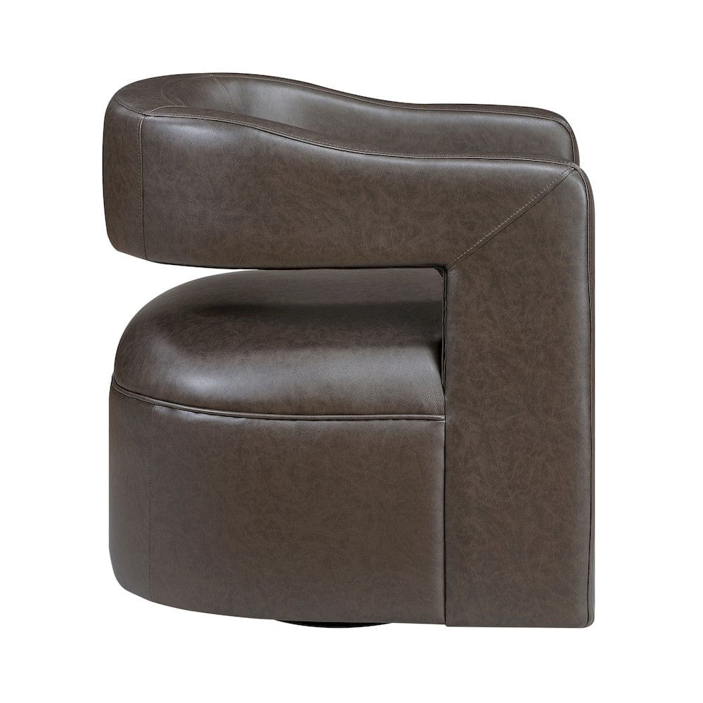Homelegance  - Sawyer Swivel Chair in Dark coffee - 1123COF-1  view 2