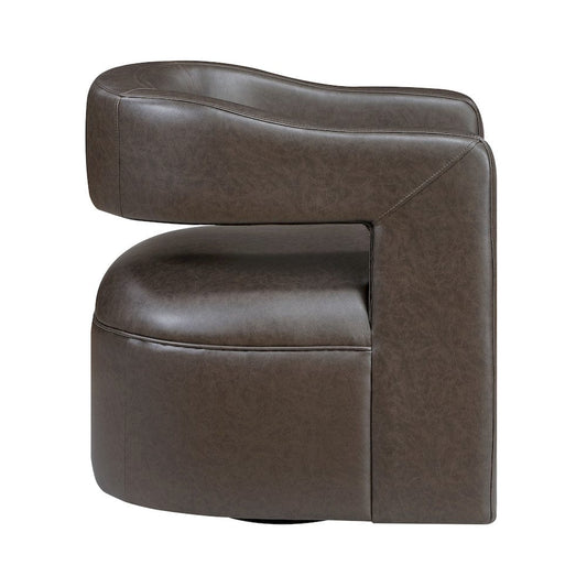 Homelegance  - Sawyer Swivel Chair in Dark coffee - 1123COF-1  view 2