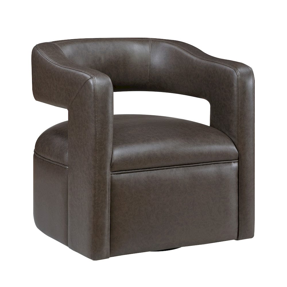 Homelegance  - Sawyer Swivel Chair in Dark coffee - 1123COF-1  view 3
