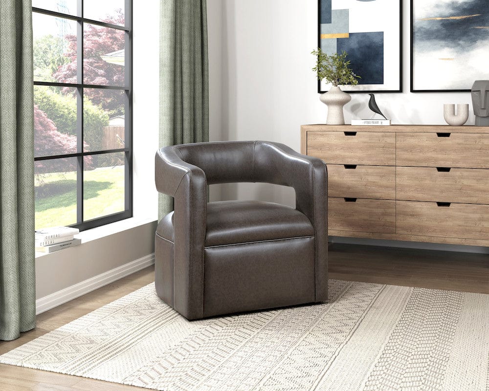 Homelegance  - Sawyer Swivel Chair in Dark coffee - 1123COF-1  view 8