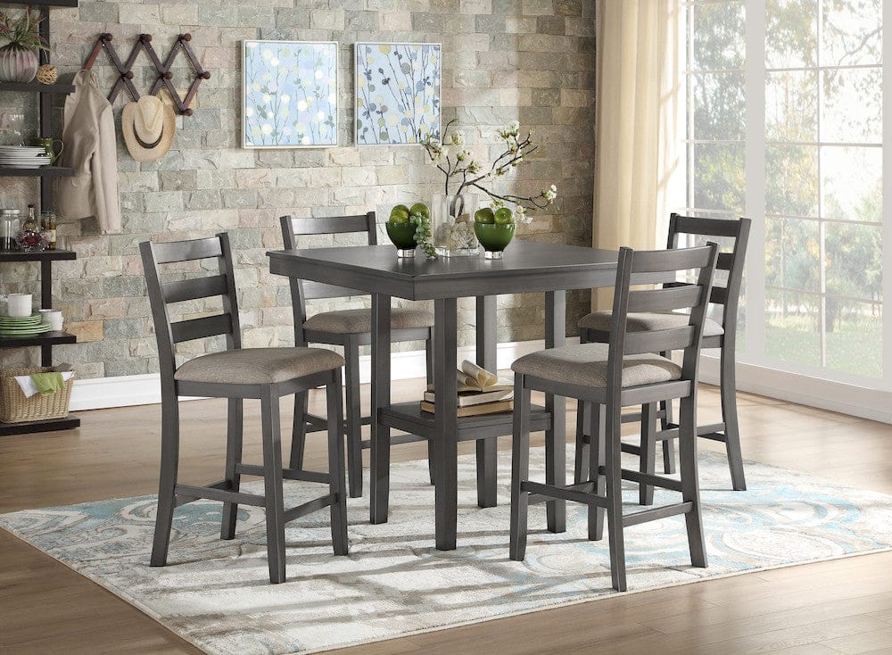 Homelegance  - Sharon 5-Piece Pack Counter Height Set in Gray - 5659-36  view 7