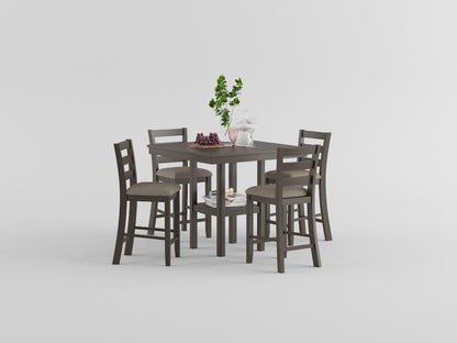 Homelegance  - Sharon 5-Piece Pack Counter Height Set in Gray - 5659-36  view 9