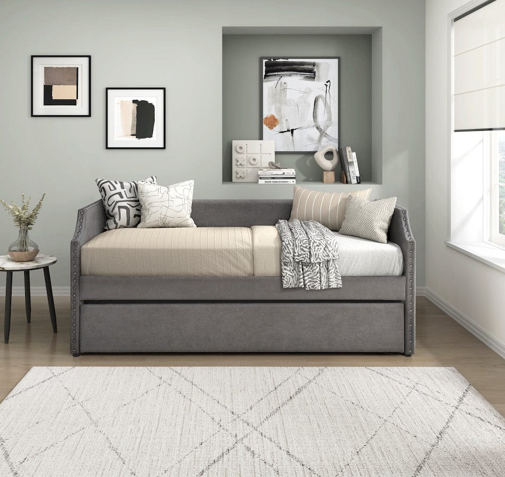 Homelegance  - Shiloh Daybed W/ Trundle in Dark gray - 4988DG  view 5