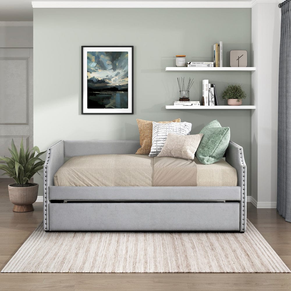 Homelegance  - Shiloh Daybed W/ Trundle in Light gray - 4988LG  view 2