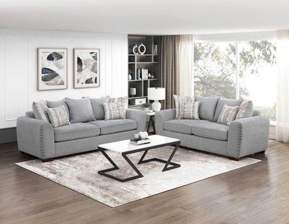 Homelegance  - Silverthorne Sofa in Gray - 8579GY-3  view 8