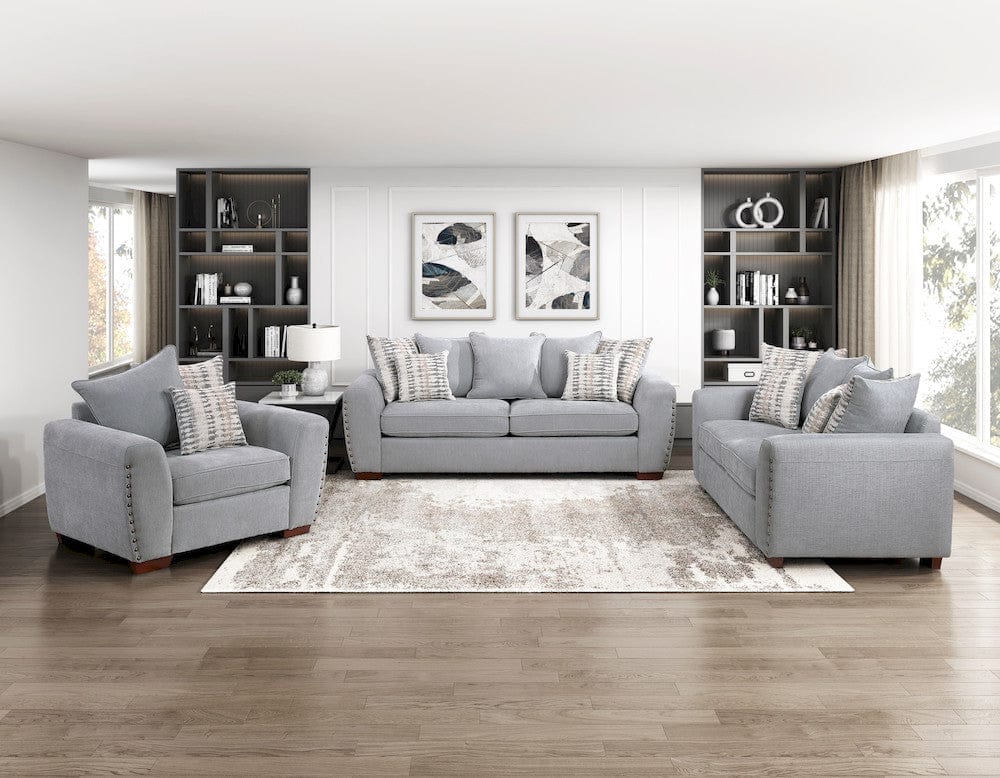 Homelegance  - Silverthorne Sofa in Gray - 8579GY-3  view 9