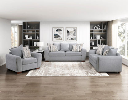 Homelegance  - Silverthorne Sofa in Gray - 8579GY-3  view 9