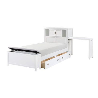 Homelegance  - Sloane Twin Bookcase Platform Bed W/ Hidden Desk, Stool and Storage Bench in Smoke gray - B2024WHBC-1x  view 7