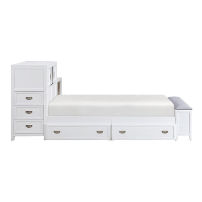 Homelegance  - Sloane Twin Bookcase Platform Bed W/ Hidden Desk, Stool and Storage Bench in Smoke gray - B2024WHBC-1x  view 10