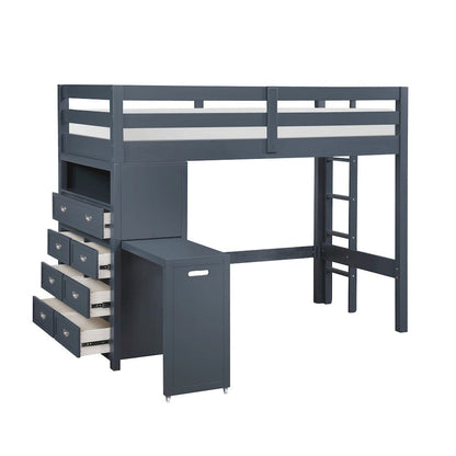 Homelegance  - Sloane Twin/Full Loft Bunk Bed W/ Chest and Hidden Desk - B2024BULTF-1x  view 1