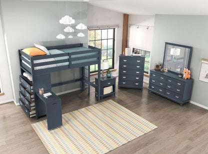 Homelegance  - Sloane Twin/Full Loft Bunk Bed W/ Chest and Hidden Desk - B2024BULTF-1x  view 5