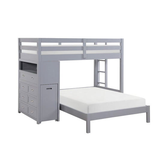 Homelegance  - Sloane Twin/Full Loft Bunk Bed W/ Chest and Hidden Desk - B2024GYLTF-1x  view 1