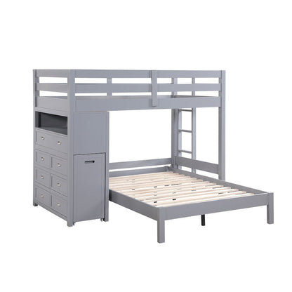 Homelegance  - Sloane Twin/Full Loft Bunk Bed W/ Chest and Hidden Desk - B2024GYLTF-1x  view 8