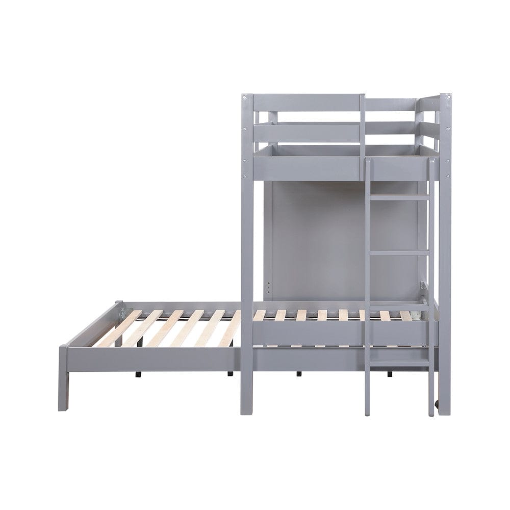 Homelegance  - Sloane Twin/Full Loft Bunk Bed W/ Chest and Hidden Desk - B2024GYLTF-1x  view 10