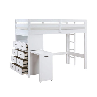 Homelegance  - Sloane Twin/Full Loft Bunk Bed W/ Chest and Hidden Desk - B2024WHLTF-1x  view 1