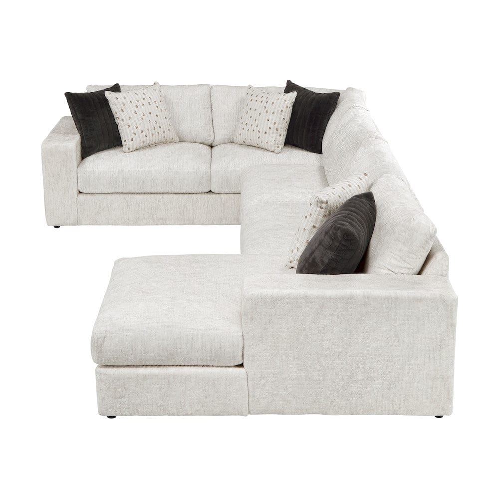 Homelegance  - Solace 3-Piece Sectional W/ Right Chaise in Beige - 8401BESx3LTRC  view 8
