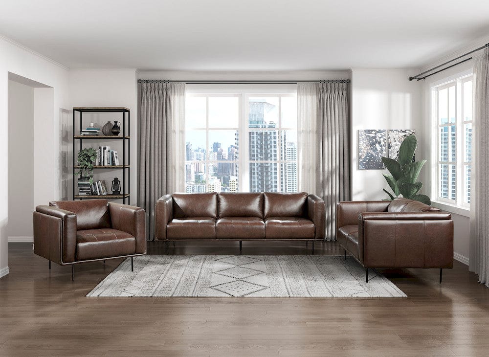 Homelegance  - Soren Love Seat in Brown - 9280BR-2  view 5