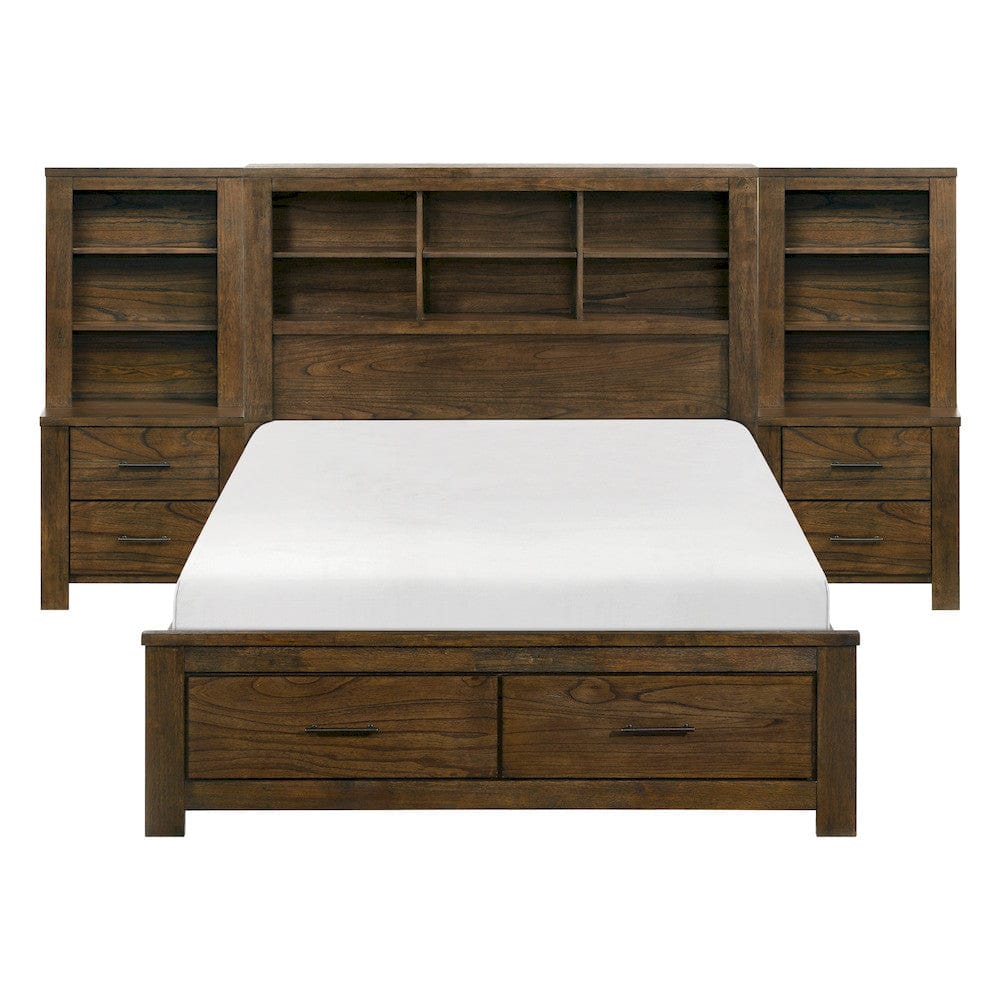 Homelegance  - Sullivan 5pc Set Queen Wall Platform Bed - 1592-1xWB  view 1