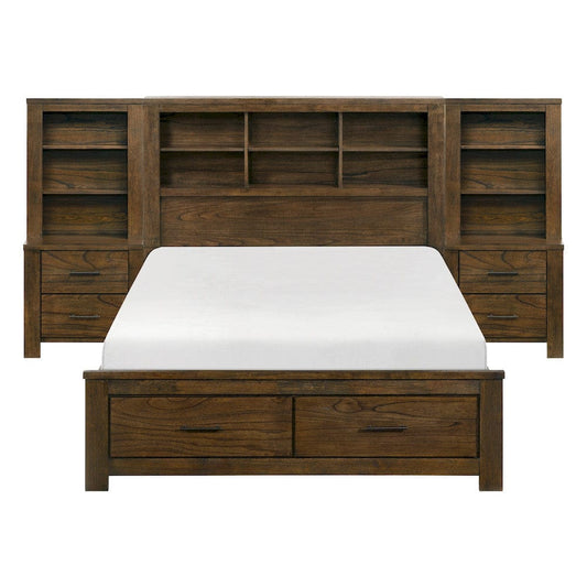 Homelegance  - Sullivan 5pc Set Queen Wall Platform Bed - 1592-1xWB  view 1