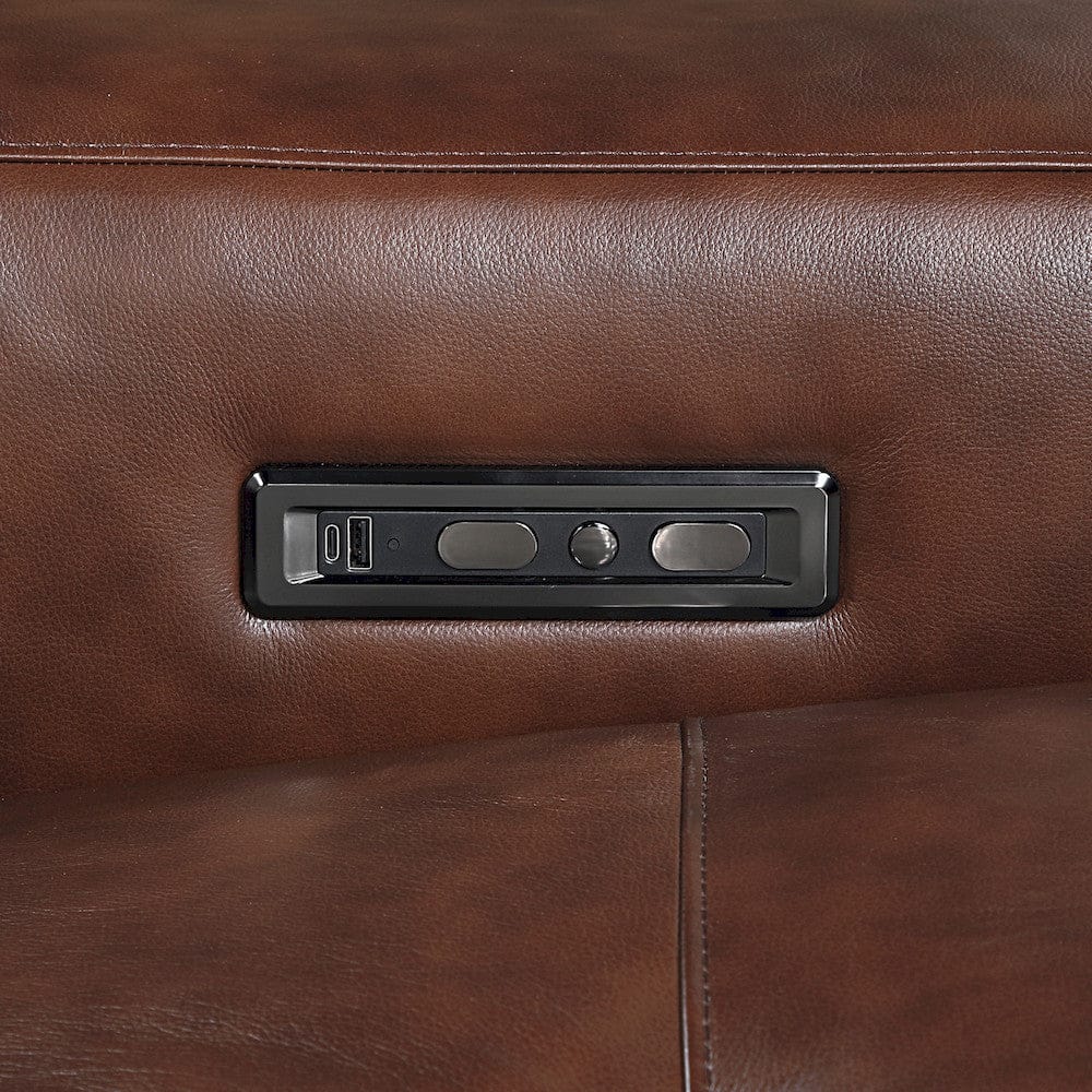 Homelegance  - Sutton 6-Piece Modular Power Reclining Sectional W/ Power Headrests and Charging Ports in Brown - 9790BRWx6LRRRPWH  view 7