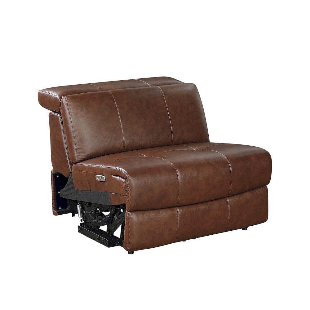 Homelegance  - Sutton 6-Piece Modular Power Reclining Sectional W/ Power Headrests and Charging Ports in Brown - 9790BRWx6LRRRPWH  view 12