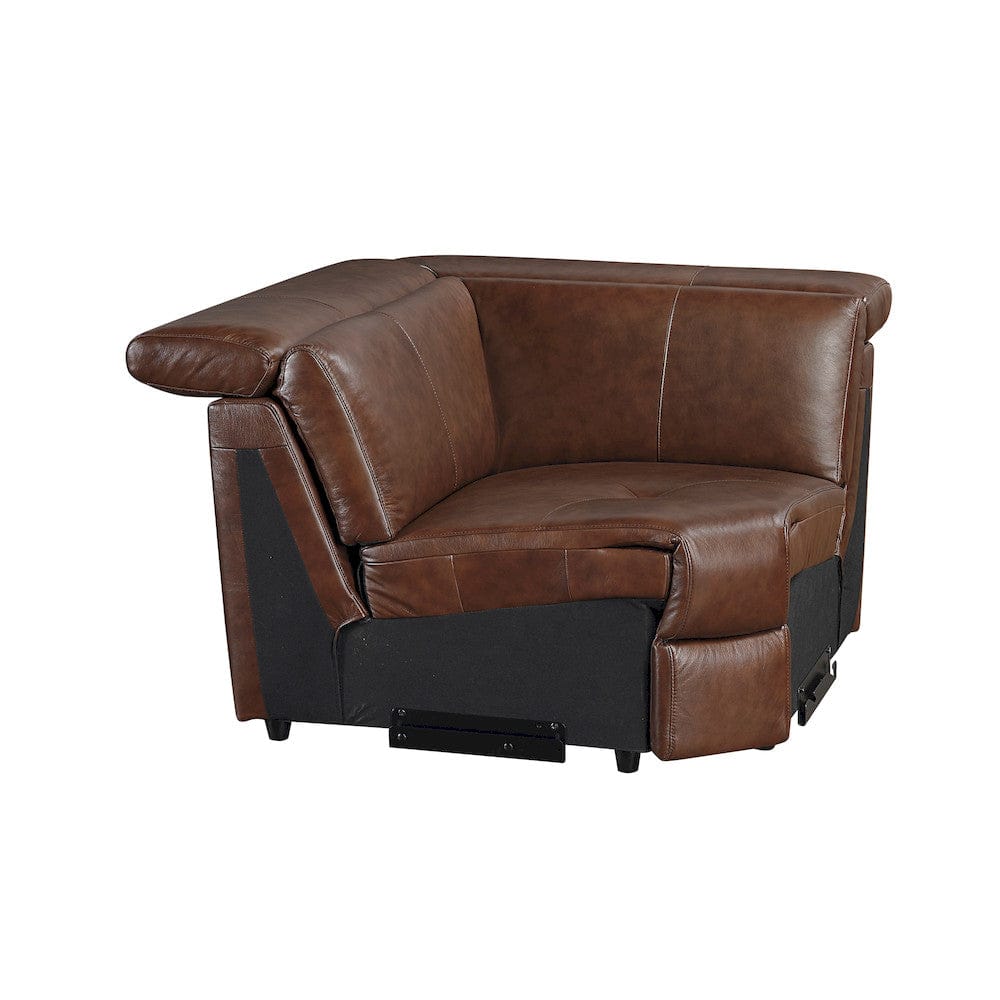 Homelegance  - Sutton 7-Piece Modular Power Reclining Sectional W/ Power Headrests and Charging Ports in Brown - 9790BRWx7LRRRPWH  view 3