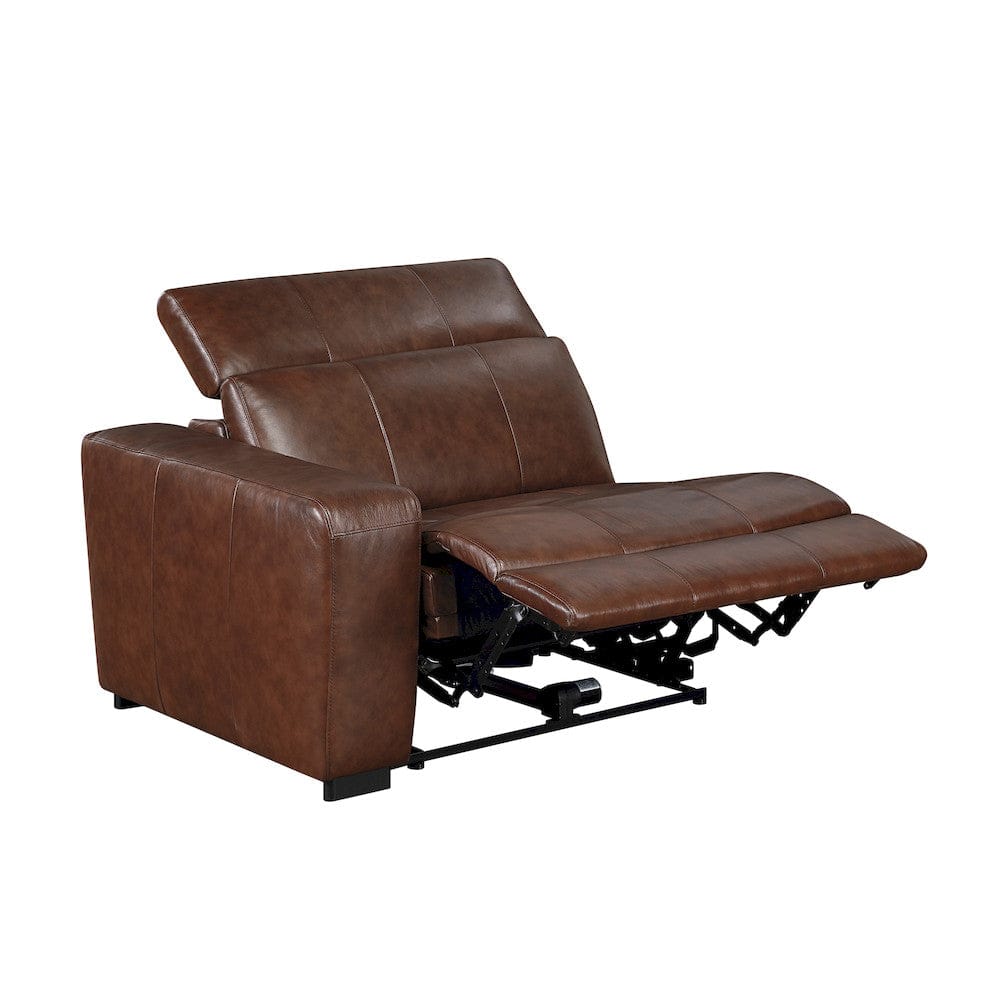 Homelegance  - Sutton Power Double Reclining Love Seat W/ Power Headrests and Charging Ports in Brown - 9790BRW-2PWHx  view 3