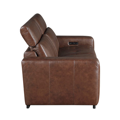 Homelegance  - Sutton Power Double Reclining Love Seat W/ Power Headrests and Charging Ports in Brown - 9790BRW-2PWHx  view 10