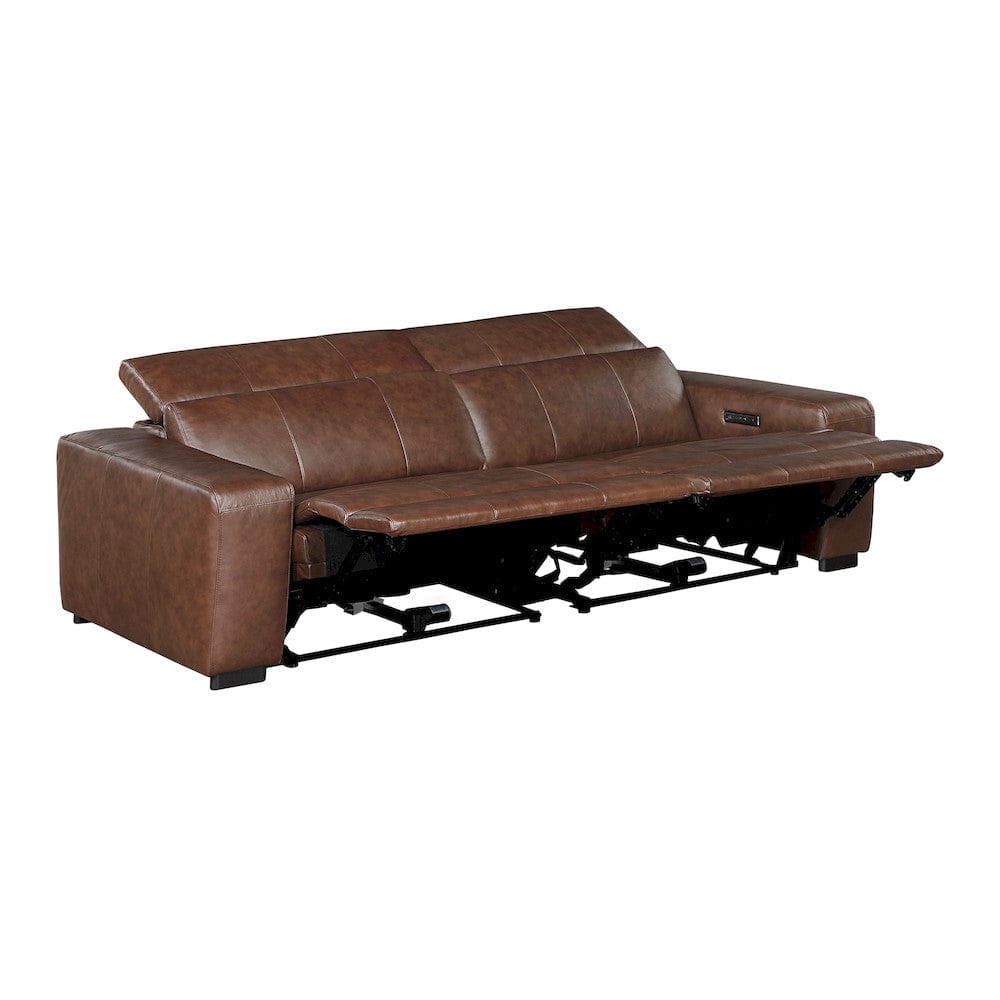 Homelegance  - Sutton Power Double Reclining Love Seat W/ Power Headrests and Charging Ports in Brown - 9790BRW-2PWHx  view 11