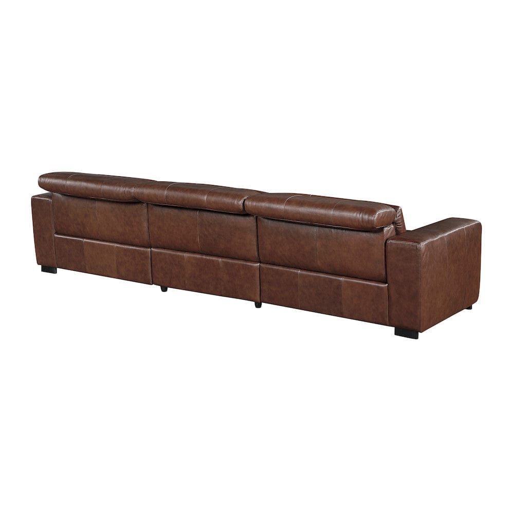 Homelegance  - Sutton Power Double Reclining Sofa W/ Power Headrests and Charging Ports in Brown - 9790BRW-3PWHx  view 11