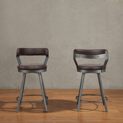Homelegance  -  Swivel Counter Height Chair, Brown in Brown - 5566-24BR  view 5