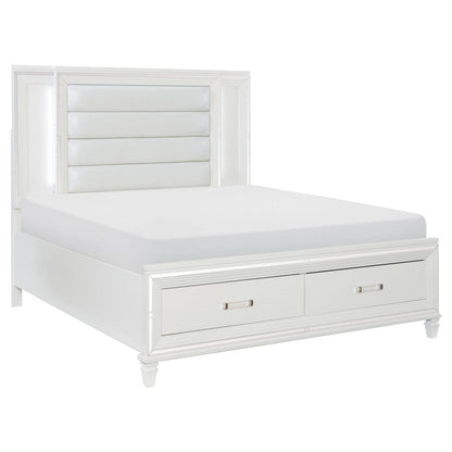 Homelegance  - Tamsin California King Platform Bed W/ LED Lighting and Footboard Storage in White - 1616WK-1CKx  view 1
