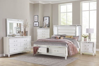 Homelegance  - Tamsin California King Platform Bed W/ LED Lighting and Footboard Storage in White - 1616WK-1CKx  view 2