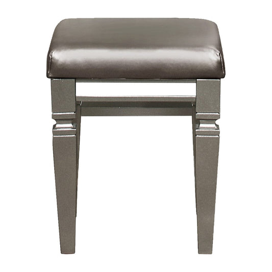 Homelegance  - Tamsin Vanity Stool in Silver - 1616-14  view 1
