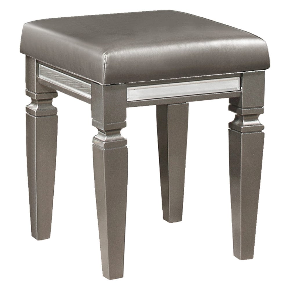 Homelegance  - Tamsin Vanity Stool in Silver - 1616-14  view 2