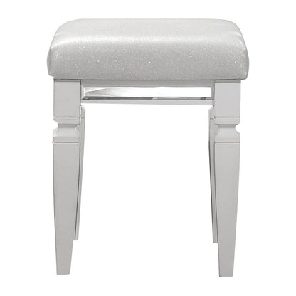 Homelegance  - Tamsin Vanity Stool in White - 1616W-14  view 1