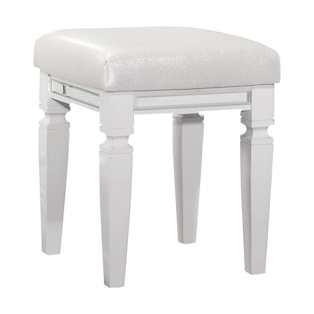 Homelegance  - Tamsin Vanity Stool in White - 1616W-14  view 2