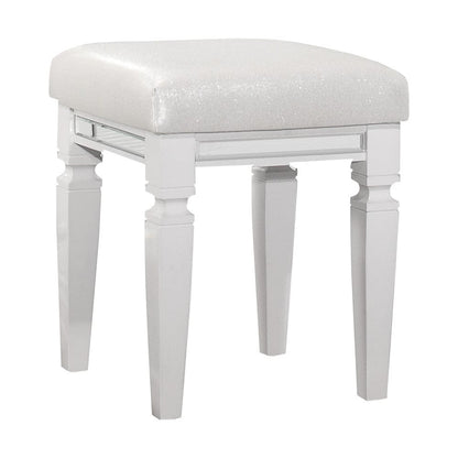 Homelegance  - Tamsin Vanity Stool in White - 1616W-14  view 2