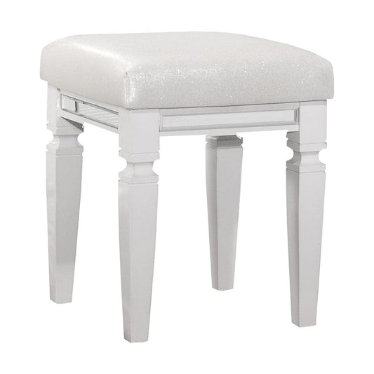 Homelegance  - Tamsin Vanity Stool in White - 1616W-14  view 2