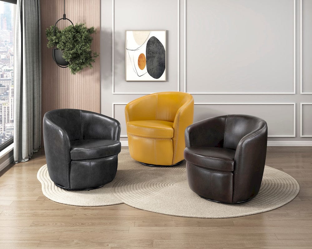 Homelegance  - Tanner Swivel Chair in Yellow - 9276-487SW  view 3