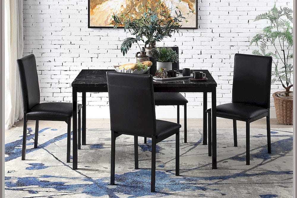 Homelegance  - Tempe Dining Table, Faux Marble Top - 2601BK-48  view 3